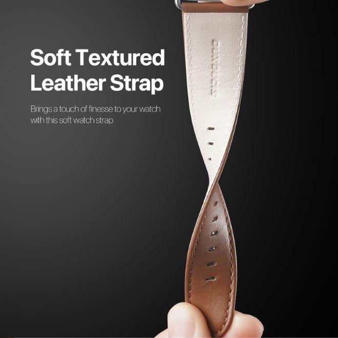 Actual product image Dux Ducis YS Series Genuine Leather Bracelet (38 mm, 40 mm, 41 mm, Genuine leather, Apple Watch Series 2, Apple Watch Series 3, Apple Watch Series 1, Apple Watch Series 4, Apple Watch Series 5, Apple Watch Series 6, Apple Watch Series 7, Apple Watch Series 8, Apple Watch Series 9, Apple Watch SE)
