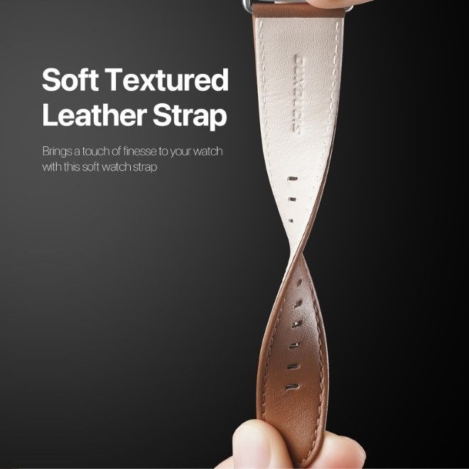 Actual product image Dux Ducis YS Series Genuine Leather Bracelet (38 mm, 40 mm, 41 mm, Genuine leather, Apple Watch Series 2, Apple Watch Series 3, Apple Watch Series 1, Apple Watch Series 4, Apple Watch Series 5, Apple Watch Series 6, Apple Watch Series 7, Apple Watch Series 8, Apple Watch Series 9, Apple Watch SE)