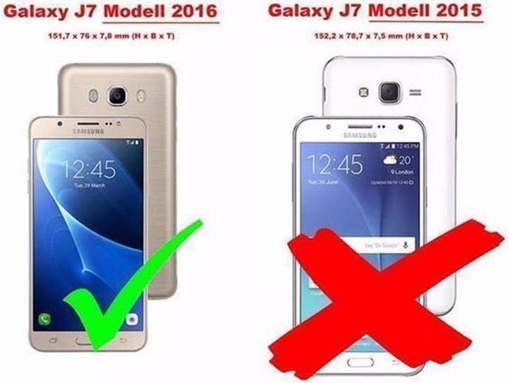 Actual product image Cadorabo Book Classy Style Cover (Samsung Galaxy J7 2016)