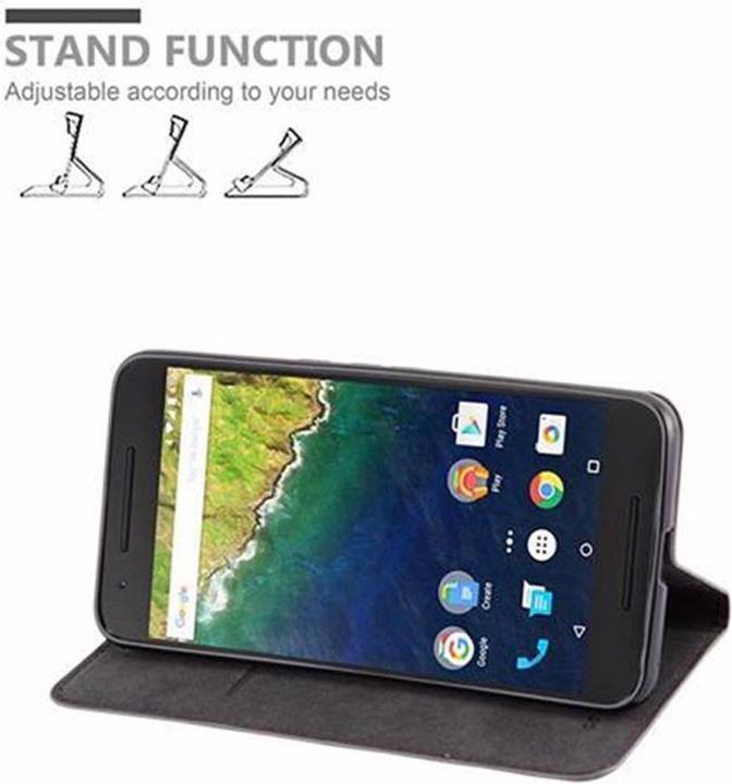 Actual product image Cadorabo Book Invisible Magnet Cover (Huawei Nexus 6P)