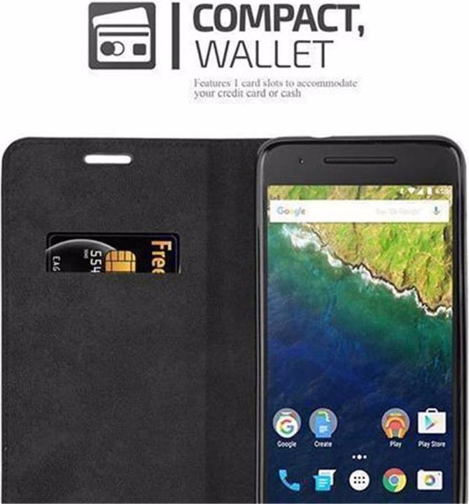 Actual product image Cadorabo Book Invisible Magnet Cover (Huawei Nexus 6P)