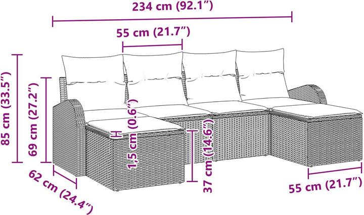 Produktbild vidaXL Gartensofa-set