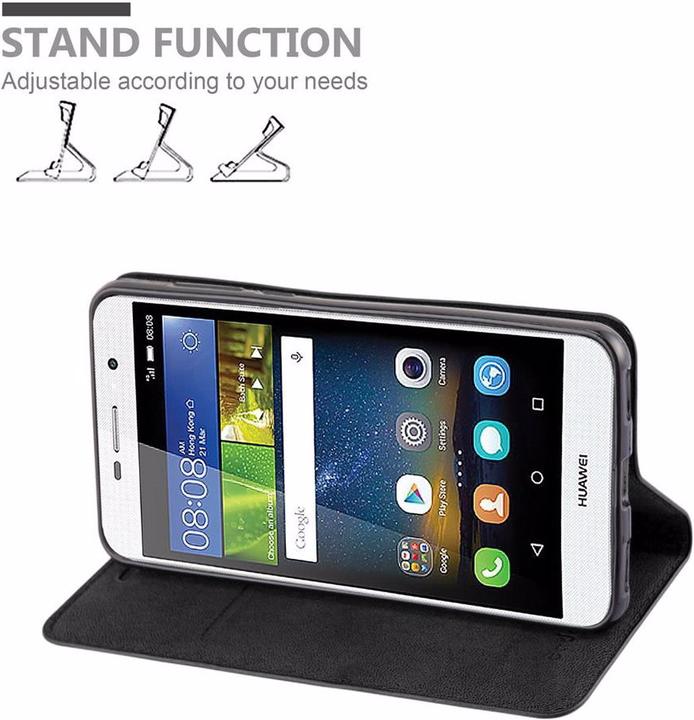 Productafbeelding Cadorabo Boek Onzichtbare Magneethoes (Huawei Y6 (2017))