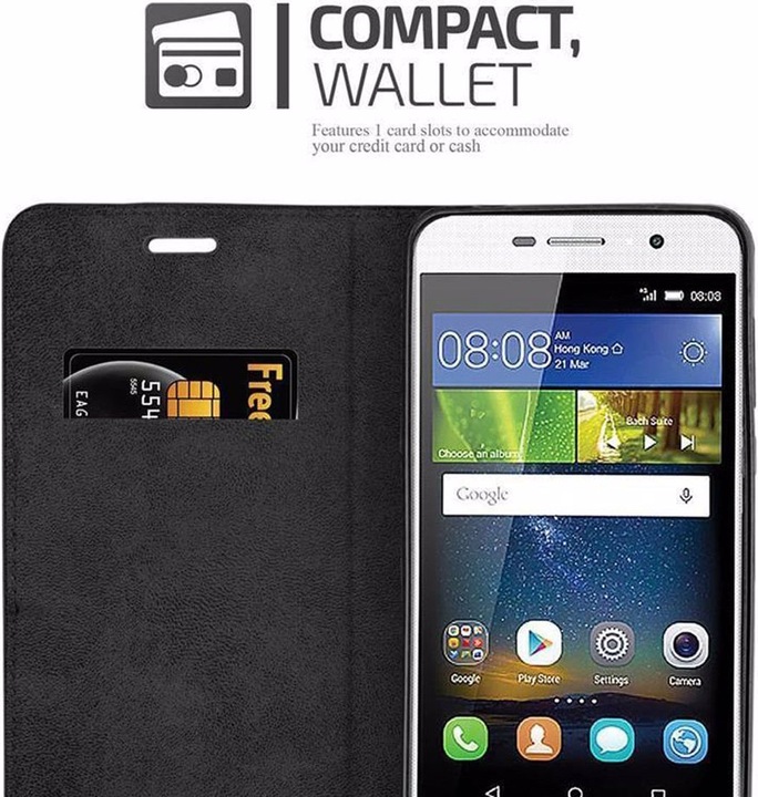 Actual product image Cadorabo Book Invisible Magnet Cover (Huawei Y6 (2017))