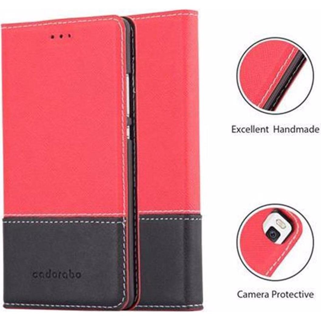 Thumbnail - Cadorabo Book X-Wallet Cover (Huawei P8), Smartphone Hülle, Rot