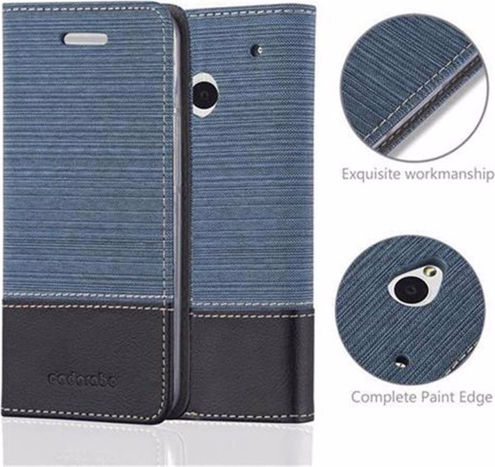 Image du produit Cadorabo Couverture look jeans Book (HTC One M7)