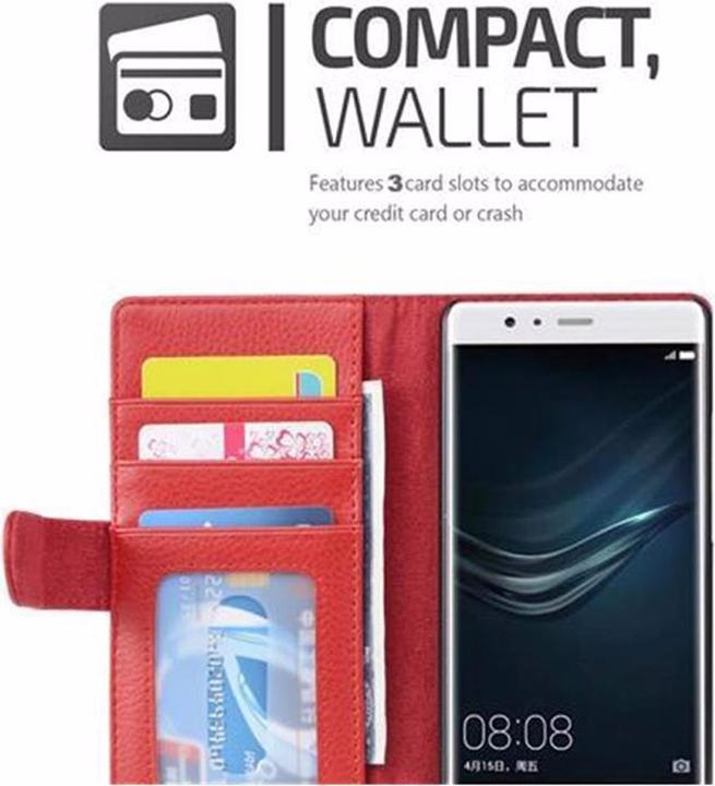 Productafbeelding Cadorabo Boek met 3 kaartsleuven Omslag (Huawei P9 Lite)