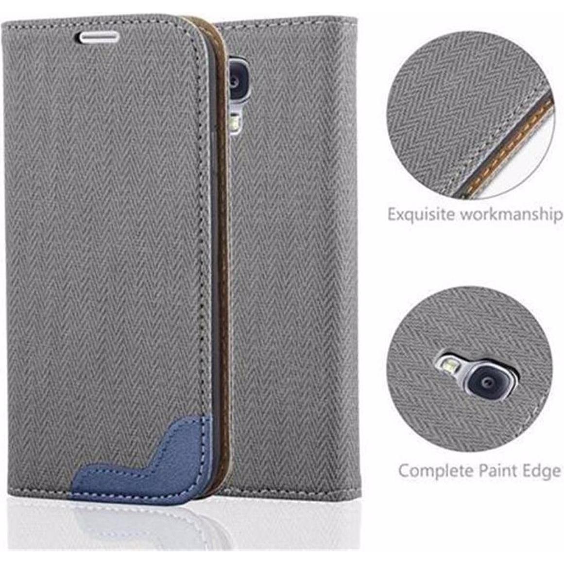 Thumbnail - Cadorabo Book Bast Optik Cover (Samsung Galaxy S4), Smartphone Hülle, Grau