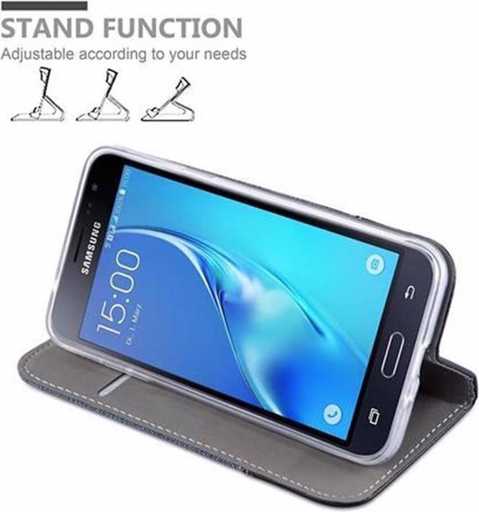 Produktbild Cadorabo Book Jeans Optik Cover (Samsung Galaxy J3 (2016))