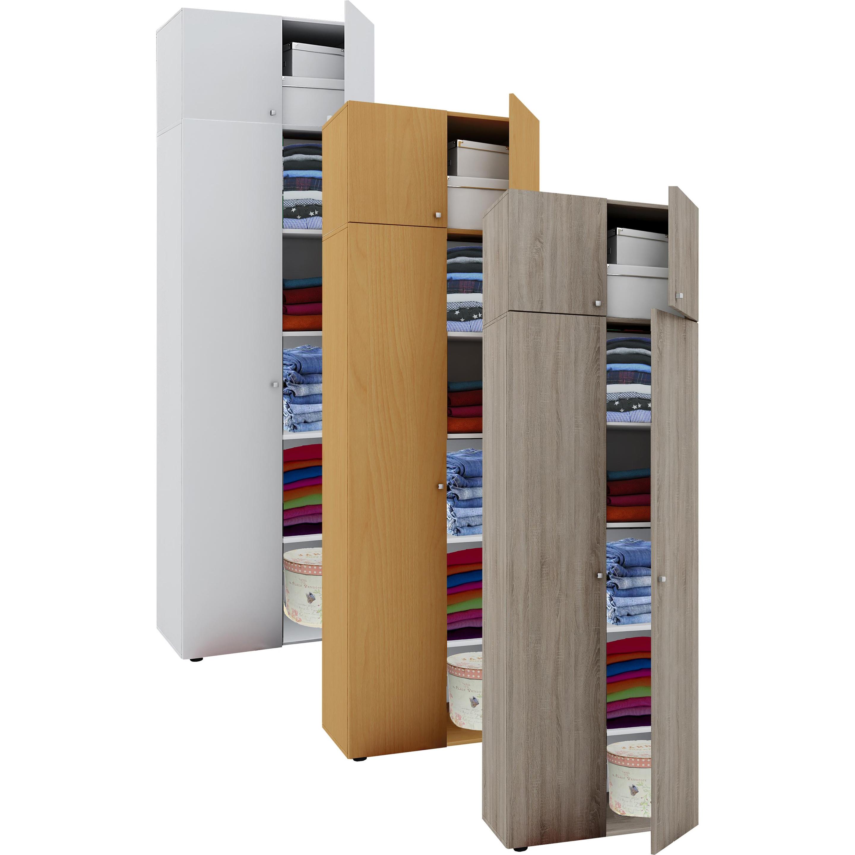 VCM, Kleiderschrank, Holz Kleiderschrank Serie Vandol mit Drehtüren (70 x 40 x 218 cm)
