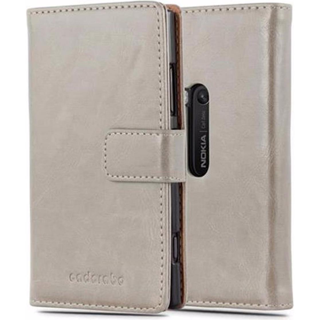 Cadorabo Book Luxury Cover (Nokia Lumia 920), Smartphone Hülle, Braun
