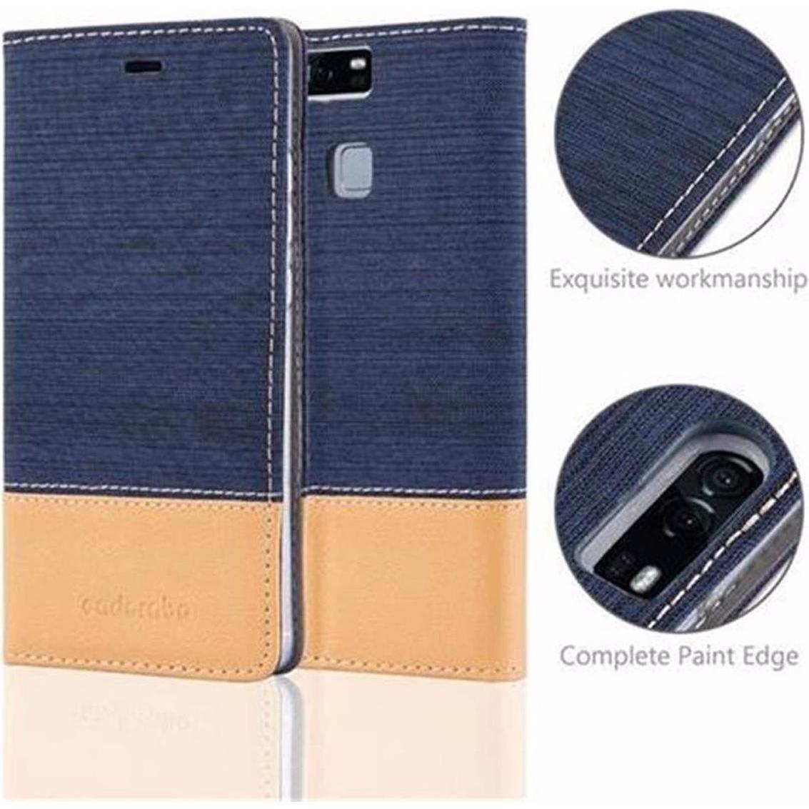 Thumbnail - Cadorabo Book Jeans Optik Cover (Huawei P9), Smartphone Hülle, Blau