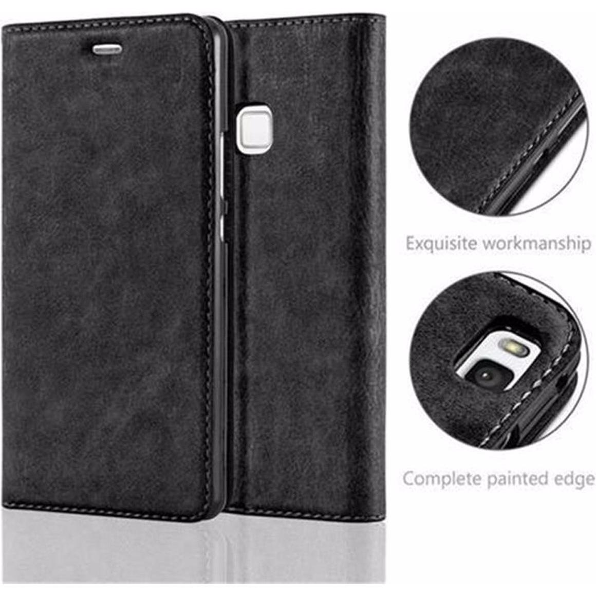 Thumbnail - Cadorabo Book Invisible Magnet Cover (Huawei G9 Lite), Smartphone Hülle, Schwarz