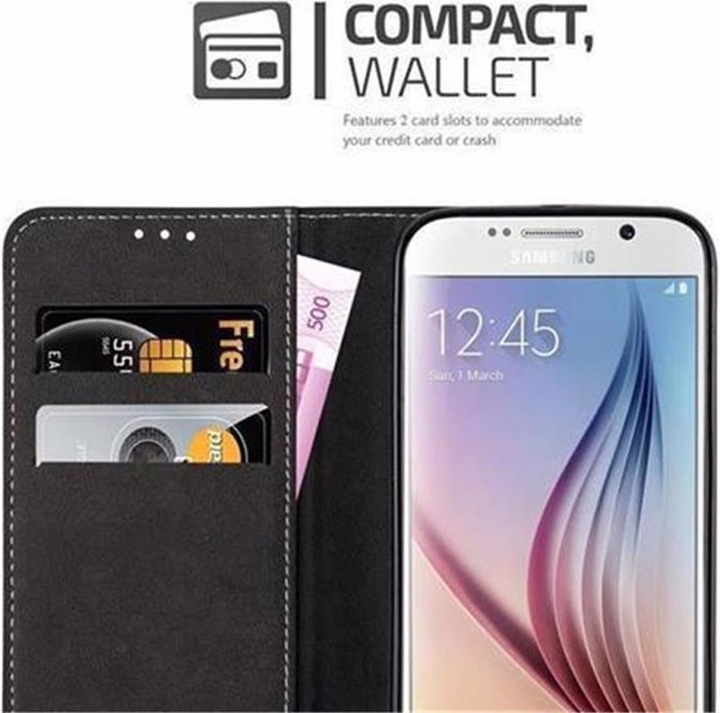 Actual product image Cadorabo Book X Wallet Cover (Samsung Galaxy S6)