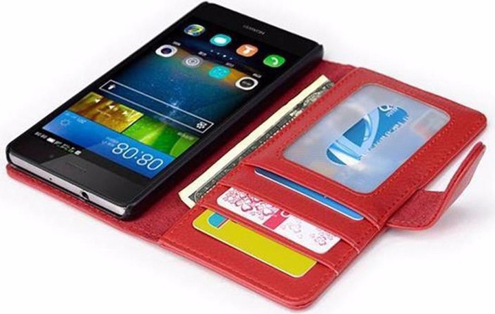 Actual product image Cadorabo Book with 3 card slots cover (Huawei P8 Lite)