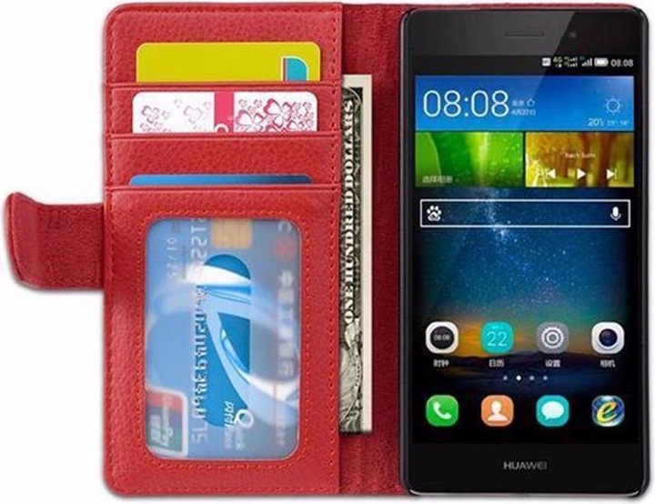 Actual product image Cadorabo Book with 3 card slots cover (Huawei P8 Lite)