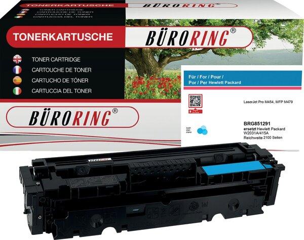 Immagine prodotto Büroring Toner 415A, ersetzt HP W2031A, ca. 2.100 Seiten, cyan