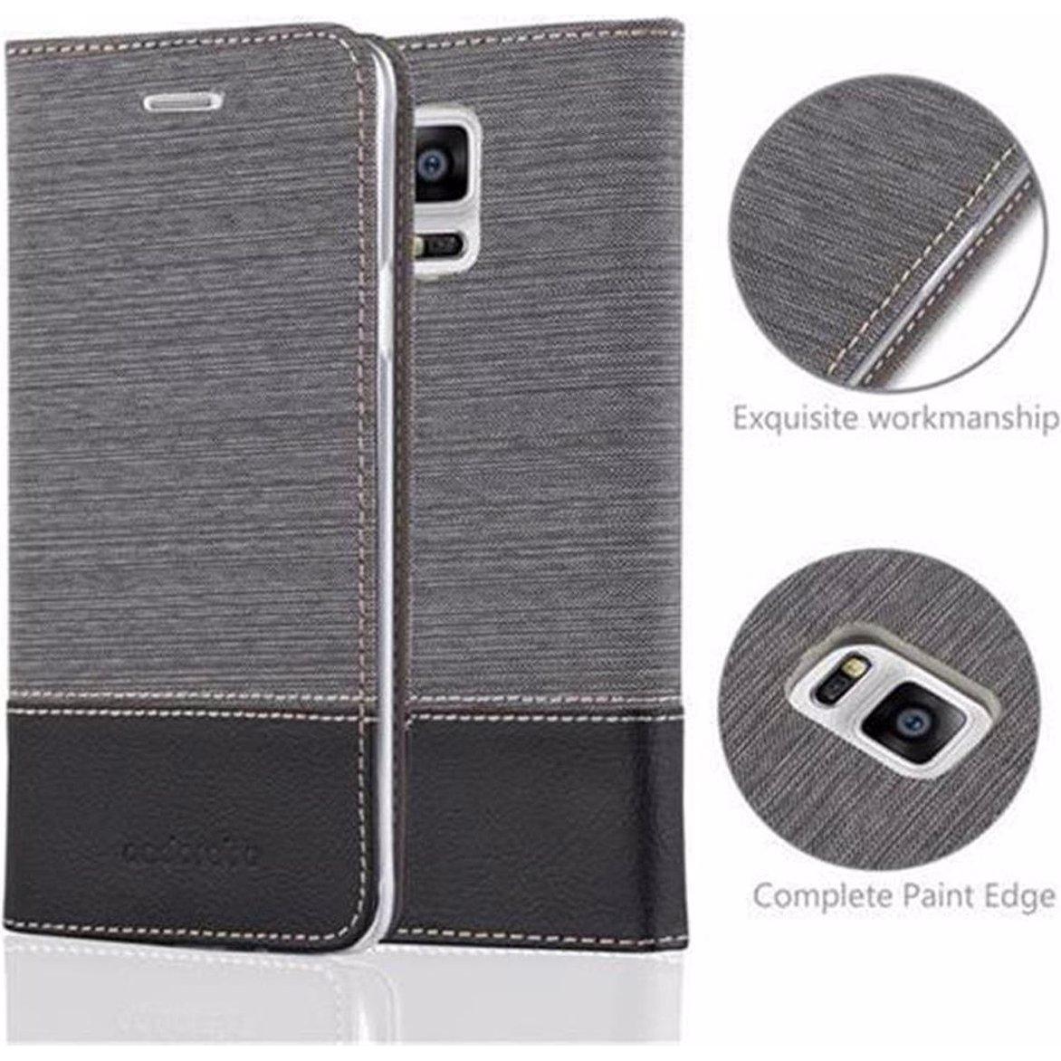 Thumbnail - Cadorabo Book Jeans Optik Cover (Samsung Galaxy Note 4), Smartphone Hülle, Grau
