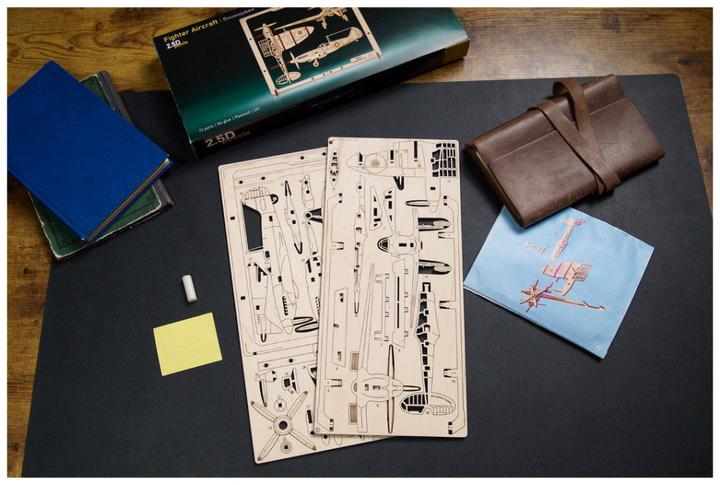 Image du produit Ugears 70196 Fighter Aircraft 2.5D Puzzle- Πολεμικό Αεροσκάφος 2.5D Πάζλ