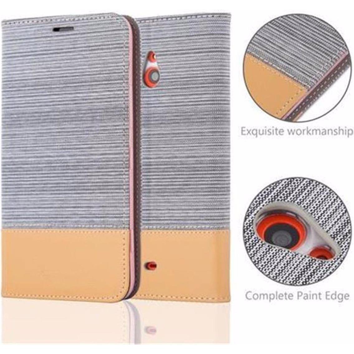 Thumbnail - Cadorabo Jeans Optik (Nokia Lumia 1320), Smartphone Hülle, Grau, Braun
