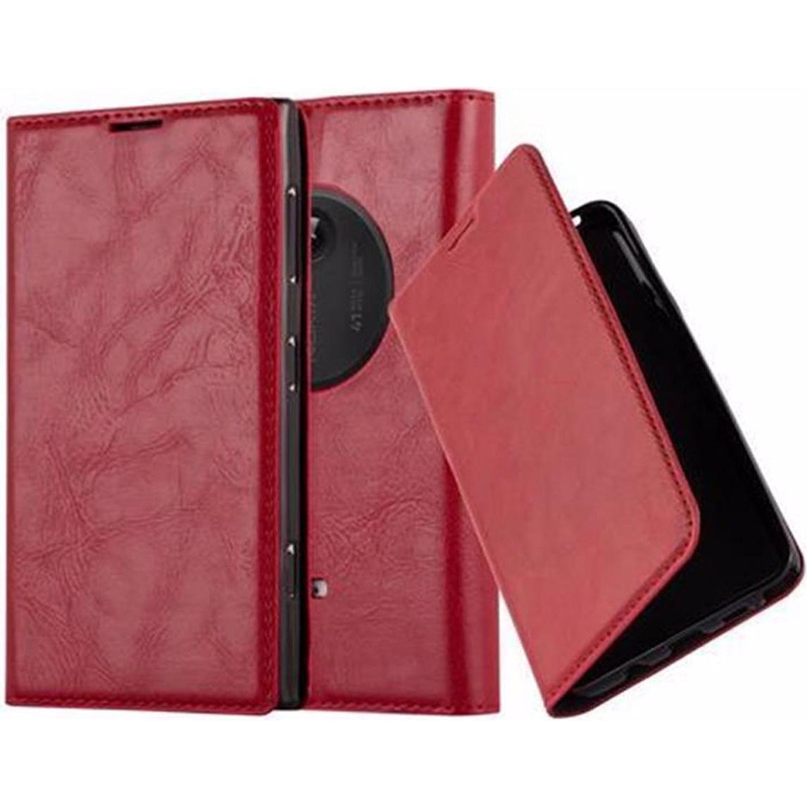 Cadorabo Book Invisible Magnet Cover (Nokia Lumia 1020), Smartphone Hülle, Rot