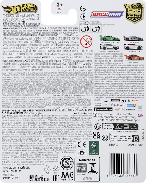 Nährwerte und Zutaten Hot Wheels Car Culture Circuit Legends