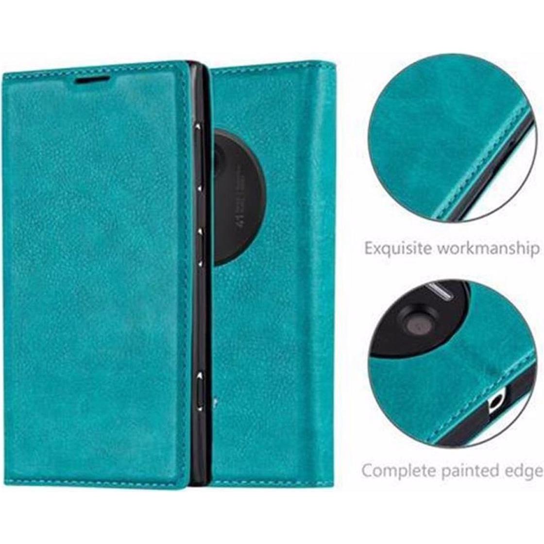 Thumbnail - Cadorabo Book Invisible Magnet Cover (Nokia Lumia 1020), Smartphone Hülle, Türkis