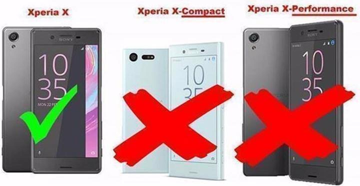 Actual product image Cadorabo Flip with structure cover (Sony Xperia X)