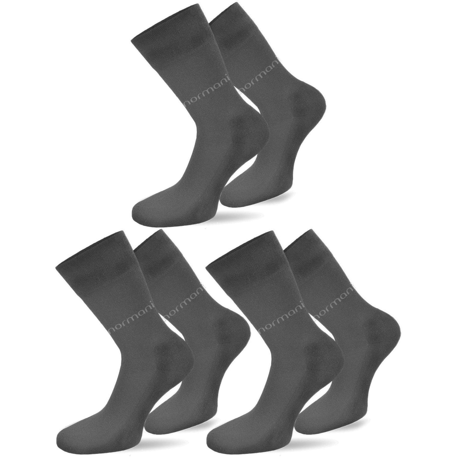 Normani, Herren, Socken, 6 Paar Herrensocken mit normani-Logo, Grau, (6er Pack, 39 - 42)