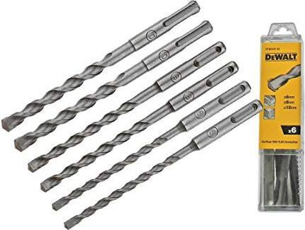 Actual product image DeWalt SDSPlus drill bit set 6 pcs. (10 mm, 6 mm, 8 mm)