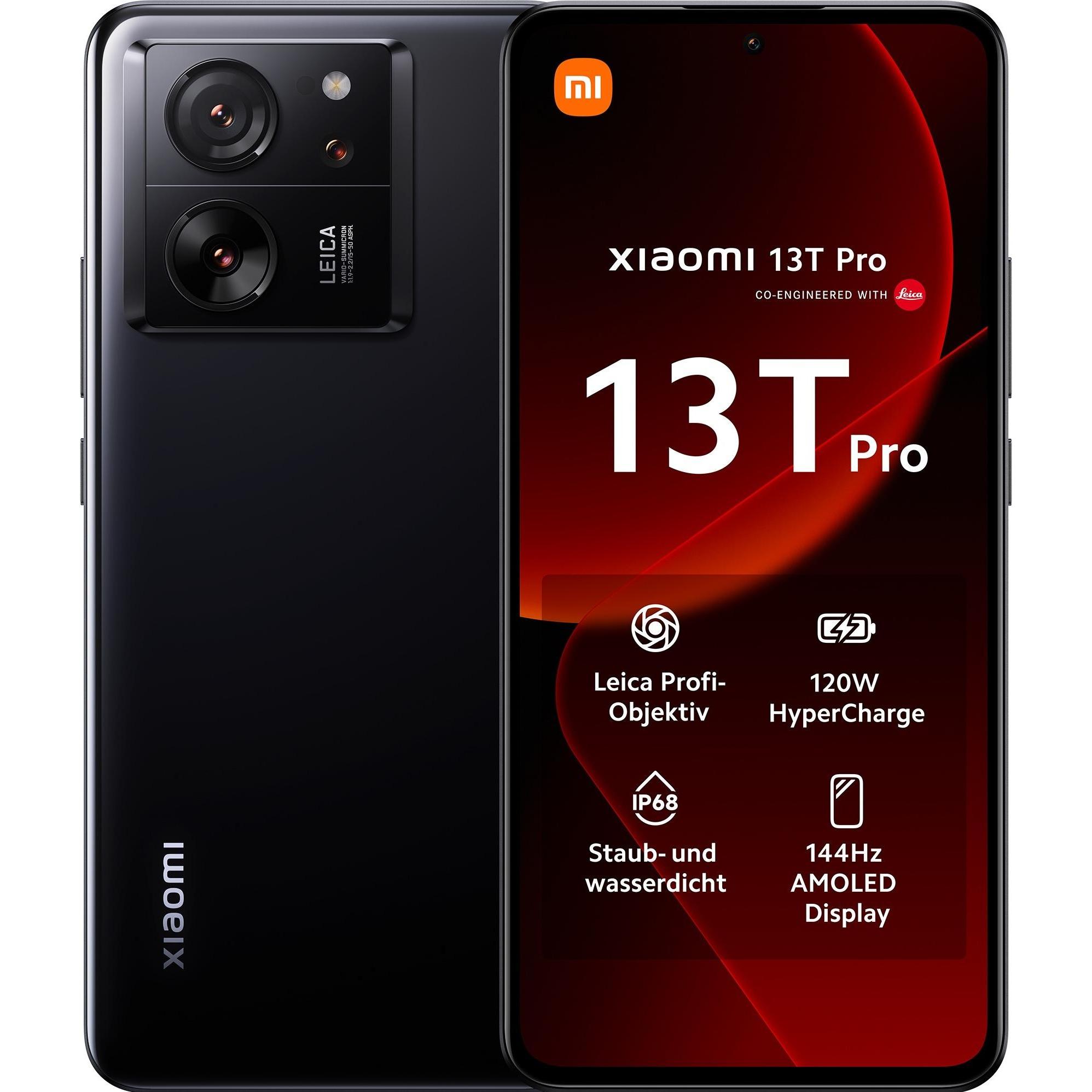 Xiaomi 13T Pro (512 GB, Black, 6.67", Dual SIM, 5G), Smartphone, Schwarz