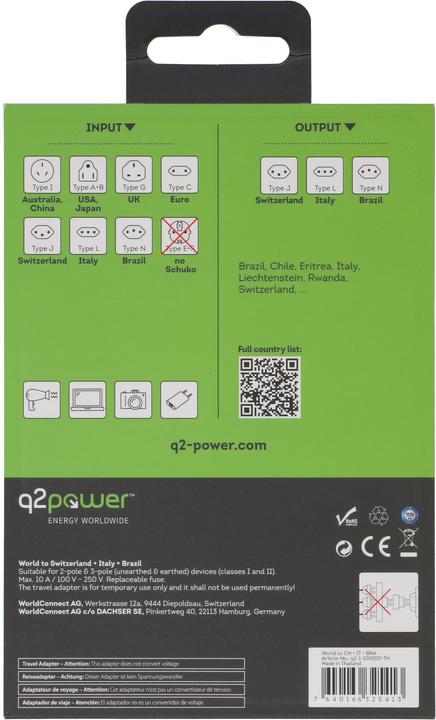 Produktbild Q2 Power Reiseadapter