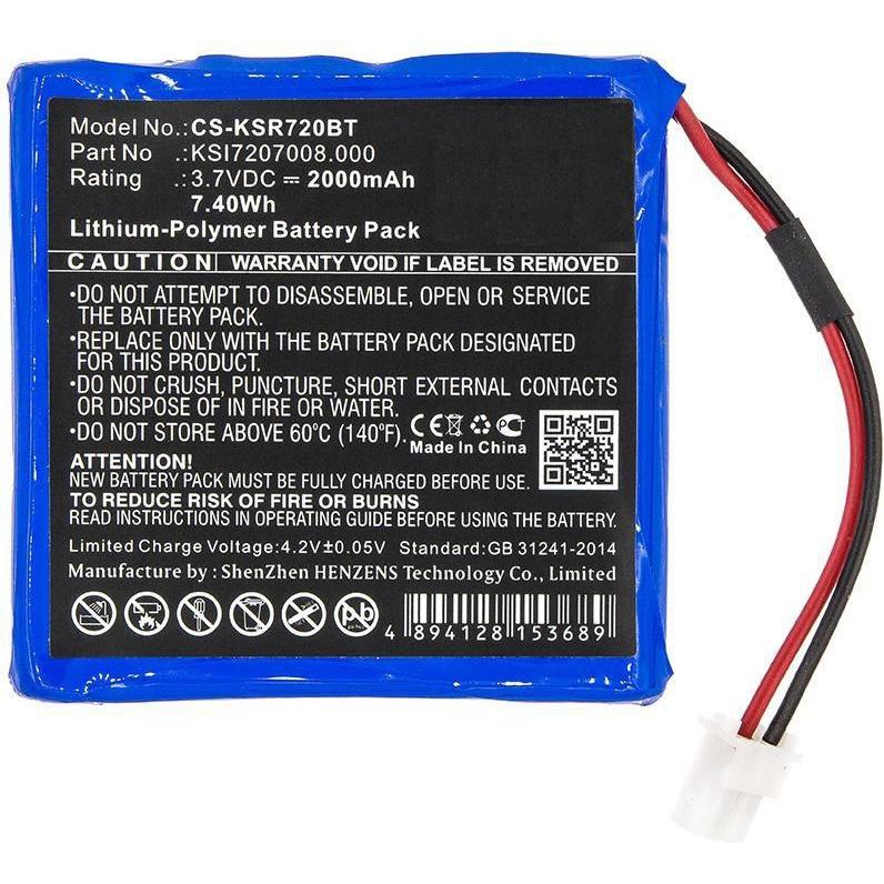 CoreParts Battery for Alarm System, Notebook Ersatzteile, Schwarz, Blau