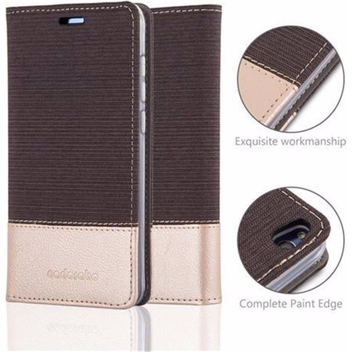 Thumbnail - Cadorabo Book Jeans Optik Cover (Huawei P8 Lite (2017)), Smartphone Hülle, Grau