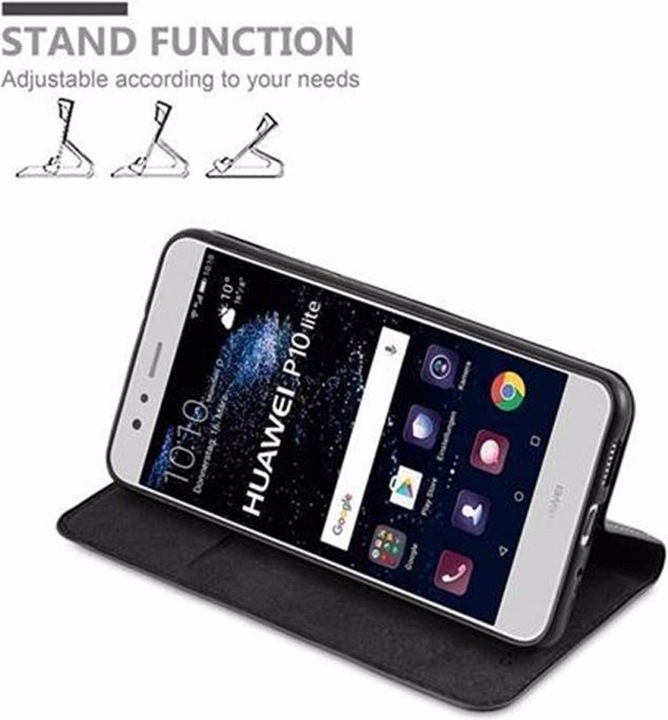 Actual product image Cadorabo Book Invisible Magnet Cover (Huawei P10 Lite)