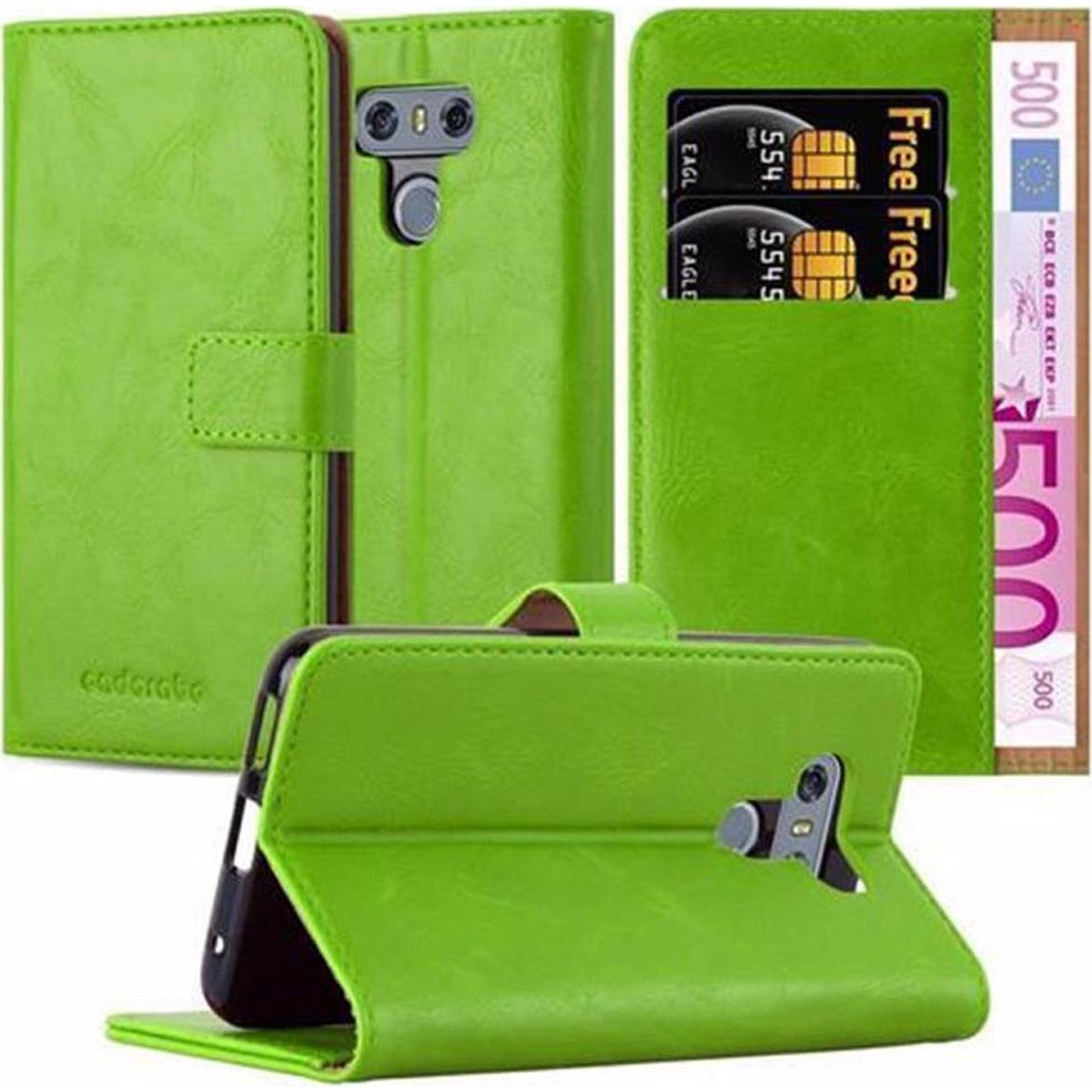 Cadorabo Book Luxury Cover (LG G6), Smartphone Hülle, Grün