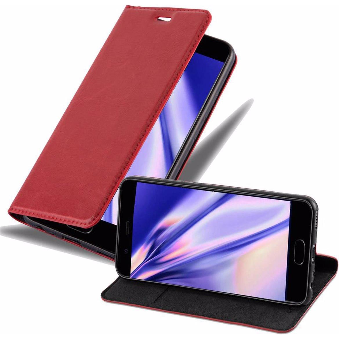 Thumbnail - Cadorabo Book Invisible Magnet Cover (Huawei P10), Smartphone Hülle, Rot