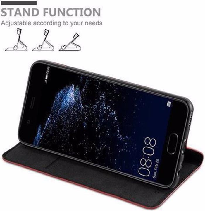 Actual product image Cadorabo Book Invisible Magnet Cover (Huawei P10)