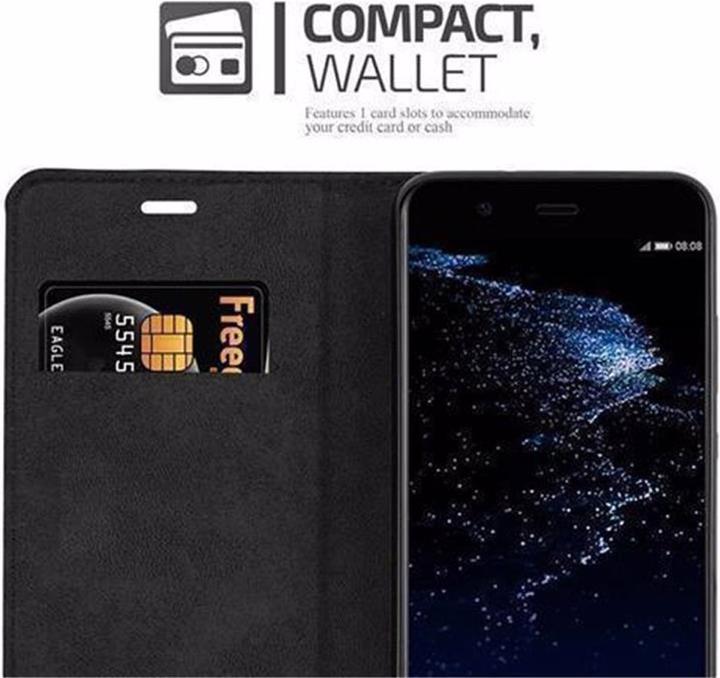 Actual product image Cadorabo Book Invisible Magnet Cover (Huawei P10)
