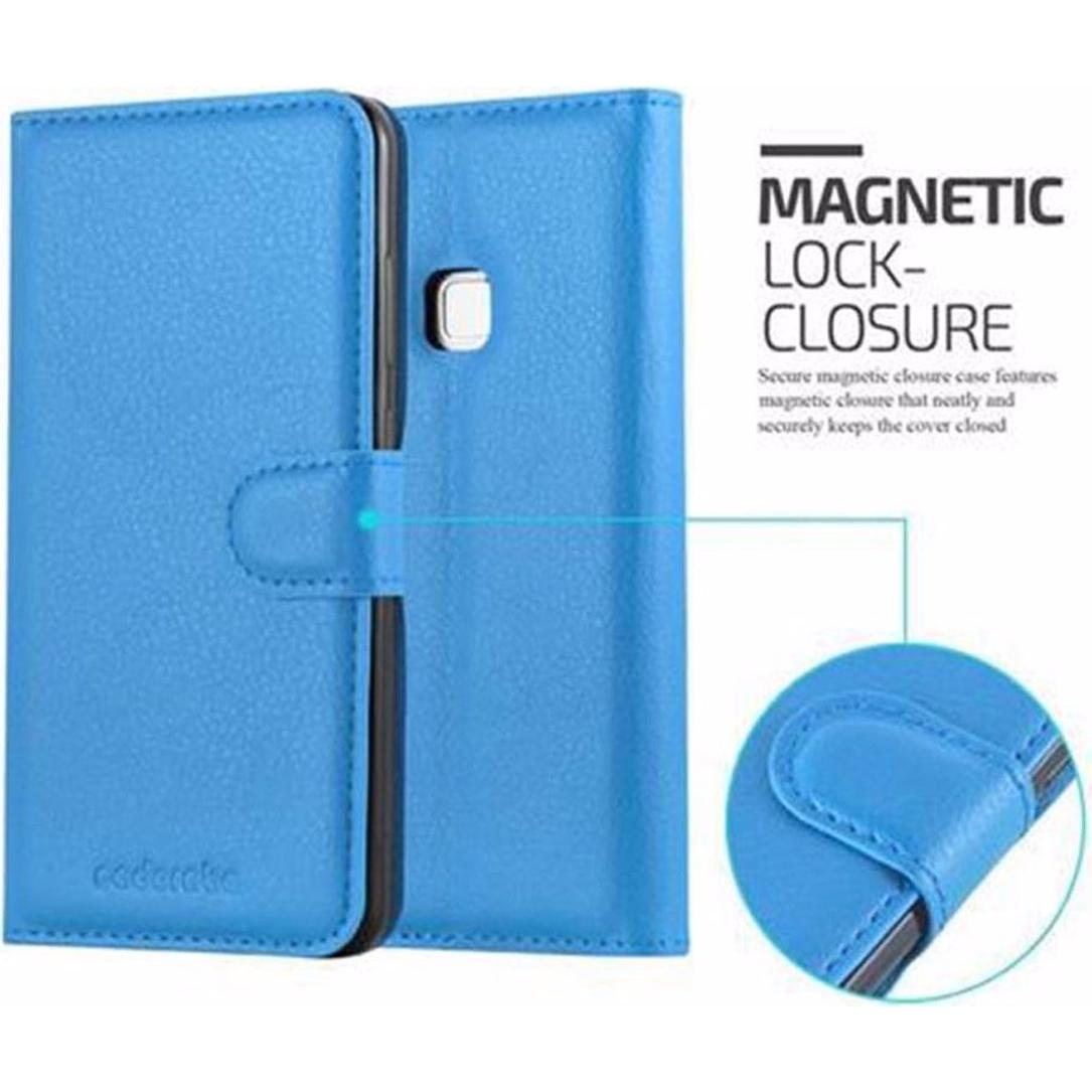 Thumbnail - Cadorabo Book mit Standfunktion Cover (Huawei P10 Lite), Smartphone Hülle, Blau
