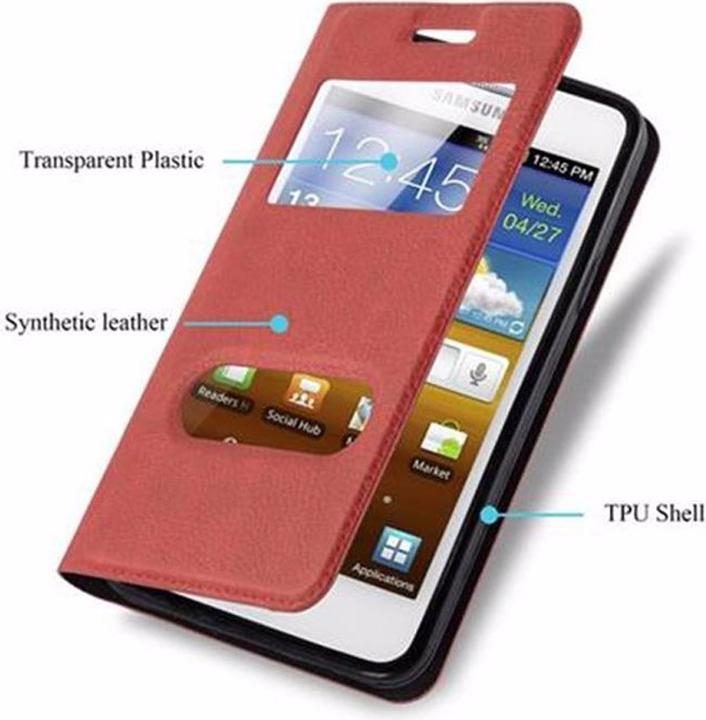 Actual product image Cadorabo Book with View double window cover (Samsung Galaxy S2, Samsung Galaxy S2 Plus)