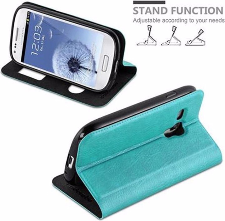 Actual product image Cadorabo Book with View double window cover (Samsung Galaxy S3 Mini)