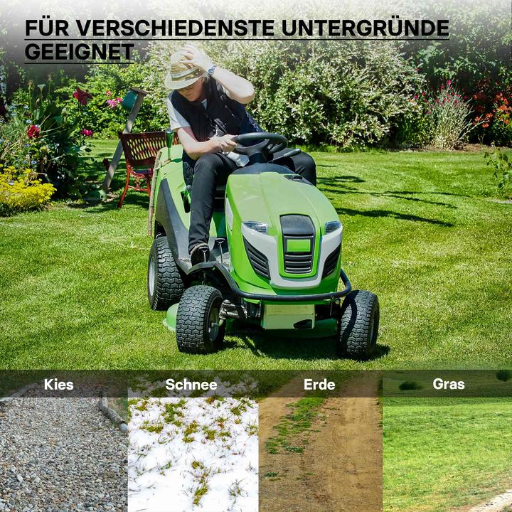 Produktbild Wiltec Reifen für den Aufsitzmäher 16x6.50-8 4pr mit Schlauch und geradem Ventil (Rasenmäher, Rasentraktor, Gartenmaschinen Ersatzteile)