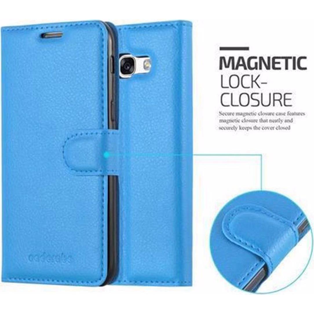 Thumbnail - Cadorabo Book mit Standfunktion Cover (Samsung Galaxy A3 (2017)), Smartphone Hülle, Blau