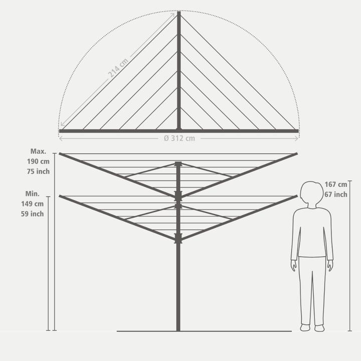 Actual product image Brabantia Lift-O-Matic Advance