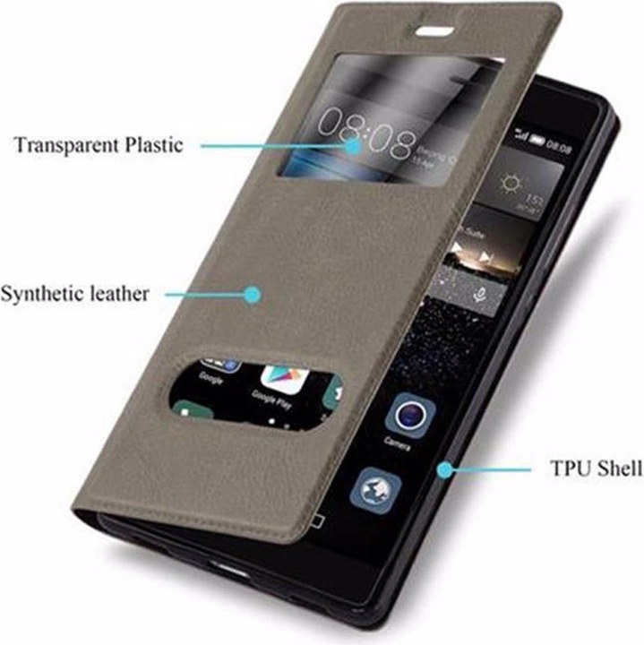 Produktbild Cadorabo Book mit View Doppelfenster Cover (Huawei P8)