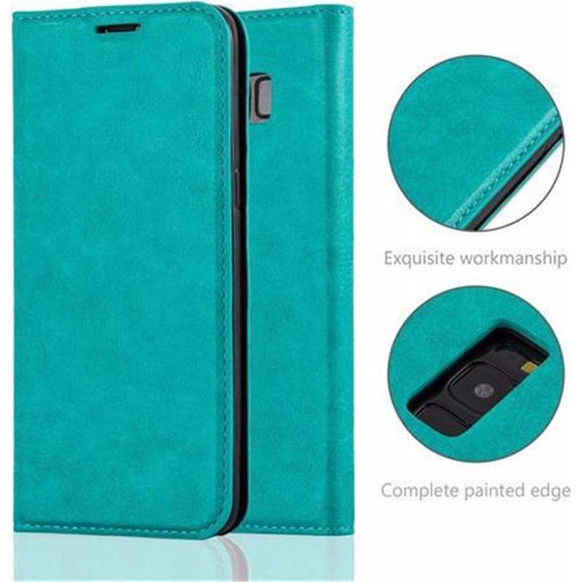 Thumbnail - Cadorabo Book Invisible Magnet Cover (Samsung Galaxy S8), Smartphone Hülle, Türkis