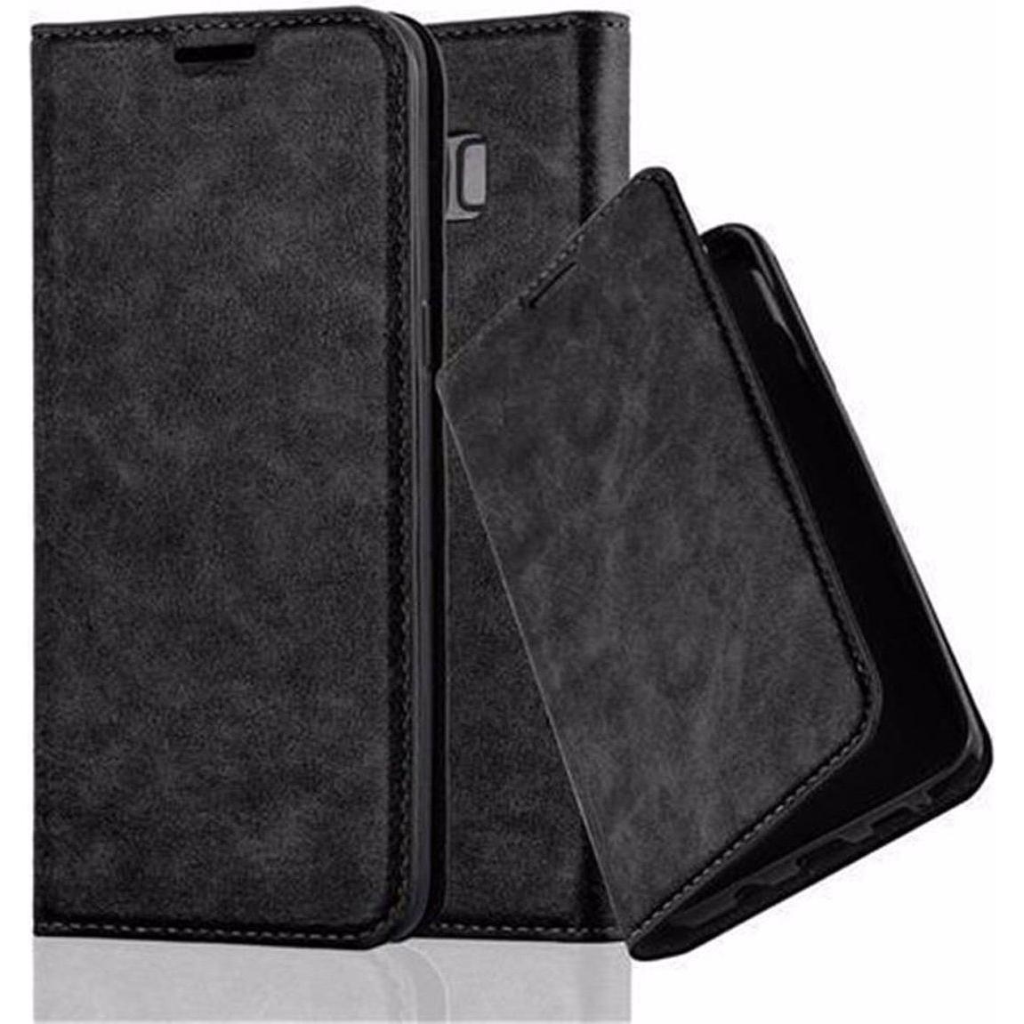 Cadorabo Book Invisible Magnet Cover (Samsung Galaxy S8), Smartphone Hülle, Schwarz