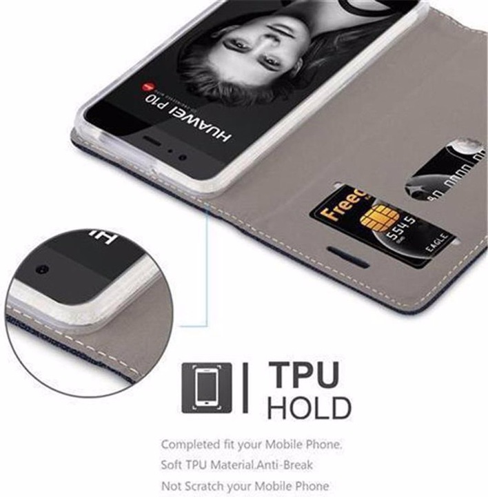Image du produit Cadorabo Couverture look jeans Book (Huawei P10 Plus)