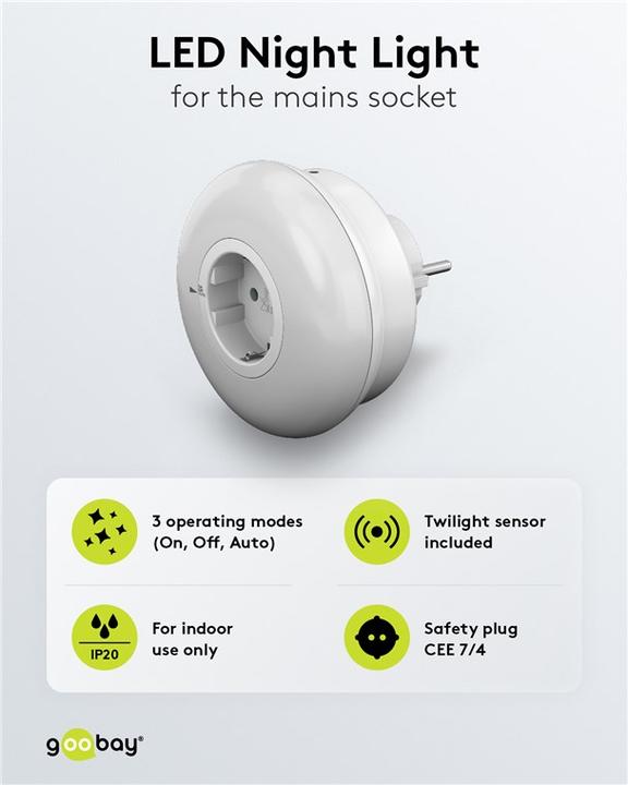 Productafbeelding Goobay LED nachtlampje voor het stopcontact